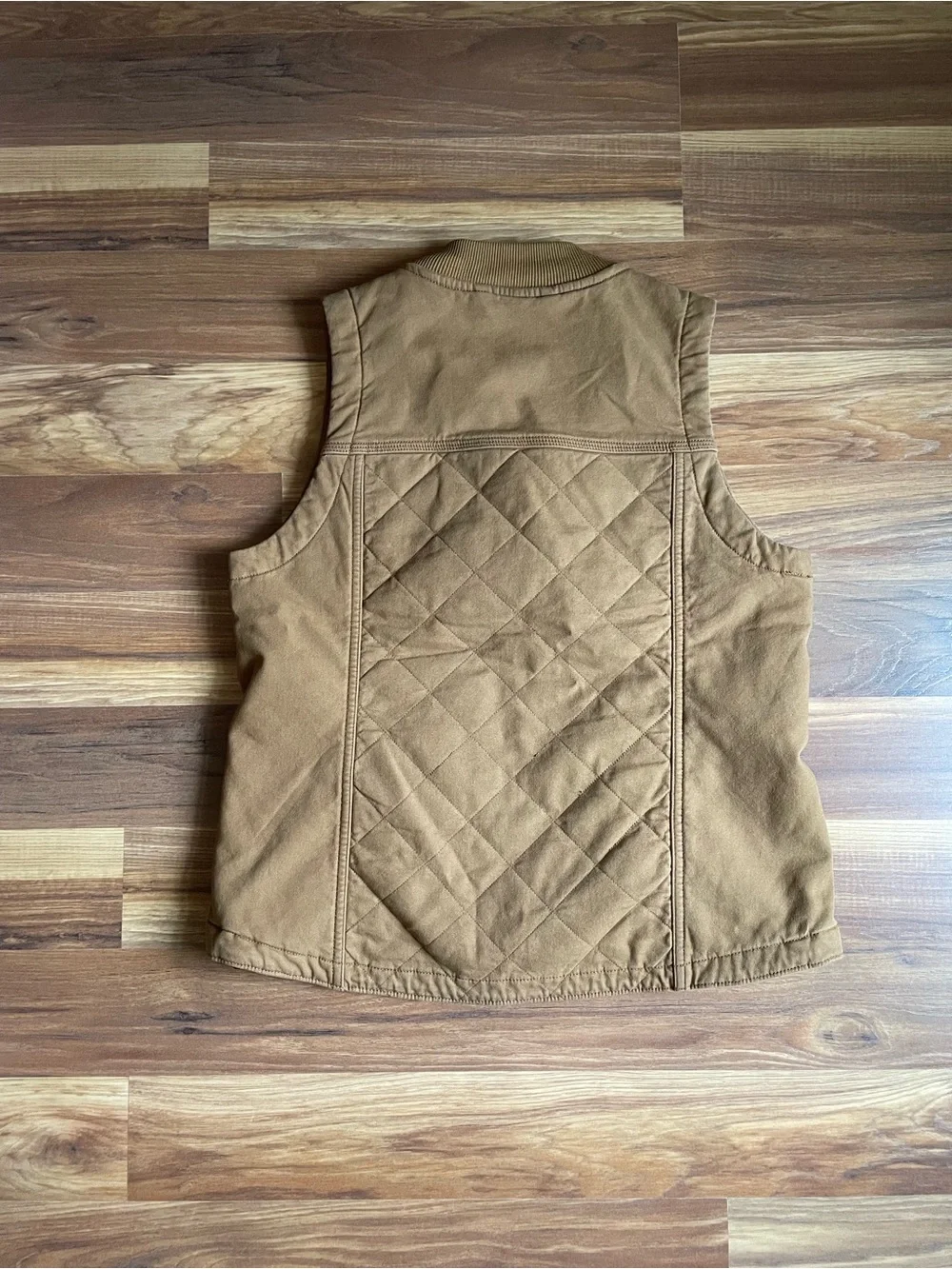 Carhartt Women's Rugged Flex Canvas Rib Collar Vest Brown Women’s Small - Picture 6 of 6